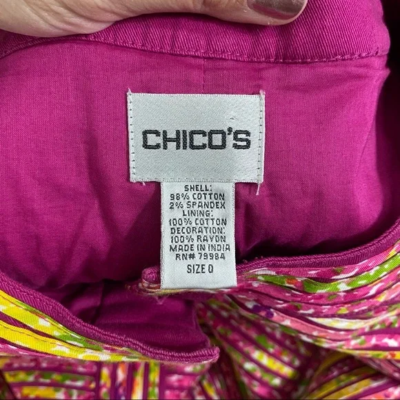 Chico's Multicolored Layered Textured Jacket Blazer - Picture 7 of 7